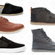 University Black Rope Sole Men’s Classics, $25 | Brown Full Grain Leather Men’s Brogue, $77 | Black Textured Textile Men’s Valdez Sneakers, $25 | Black Herringbone Men’s Chukka Boots, $64 | Castle Rock Grey Quilted Wool and Suede Men’s Searcher Boots, $83